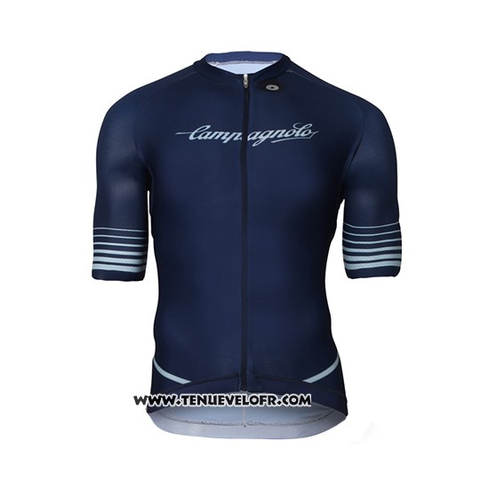 2018 Maillot Ciclismo Campagnolo Platino Fonce Bleu Manches Courtes et Cuissard